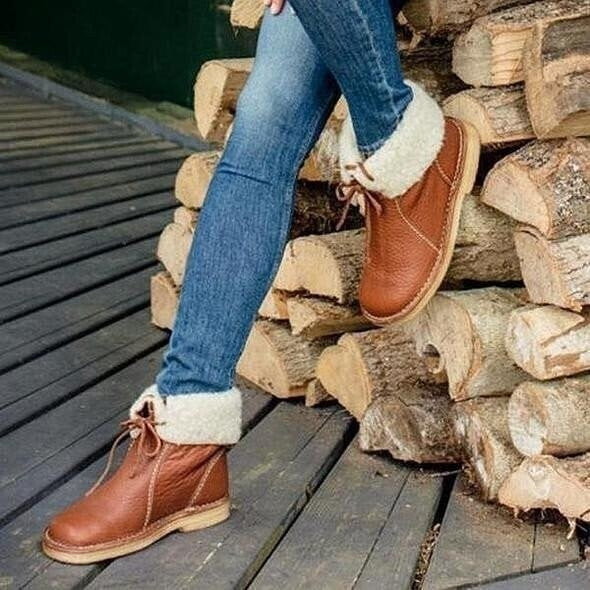 (🔥Ograniczona czasowo zniżka 50% - Nie przegap!)⏰ - Miękkie i wygodne buty z owczej skóry w stylu vintage (z podparciem łuku stopy dla łatwiejszego chodzenia)