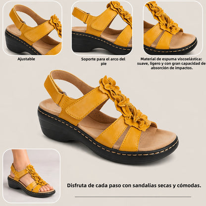 🔥 Sandalias ortopédicas de verano para mujer - Soporte para el arco, tacón plano - Ideales para quienes sufren de fascitis plantar - Caminar con facilidad, comodidad y sin dolor en cada paso ✅