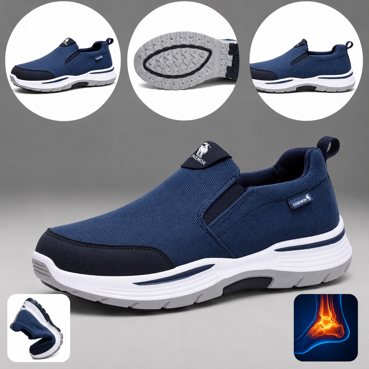 🔥Zapatos ortopédicos de diseño ergonómico⏰ Diseño con soporte para el arco del pie + zapatillas de lona transpirables 👞 Amplia gama de tallas: camina con confianza