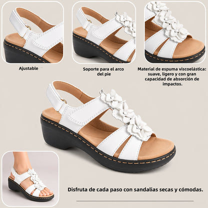 🔥 Sandalias ortopédicas de verano para mujer - Soporte para el arco, tacón plano - Ideales para quienes sufren de fascitis plantar - Caminar con facilidad, comodidad y sin dolor en cada paso ✅