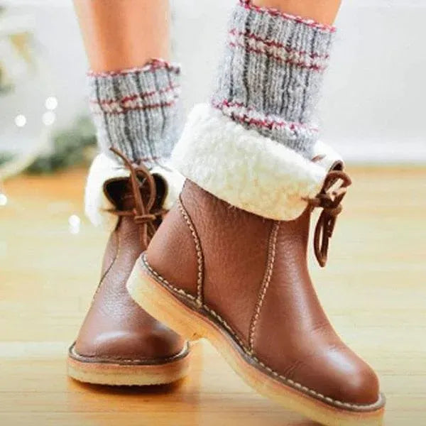 (🔥Ograniczona czasowo zniżka 50% - Nie przegap!)⏰ - Miękkie i wygodne buty z owczej skóry w stylu vintage (z podparciem łuku stopy dla łatwiejszego chodzenia)