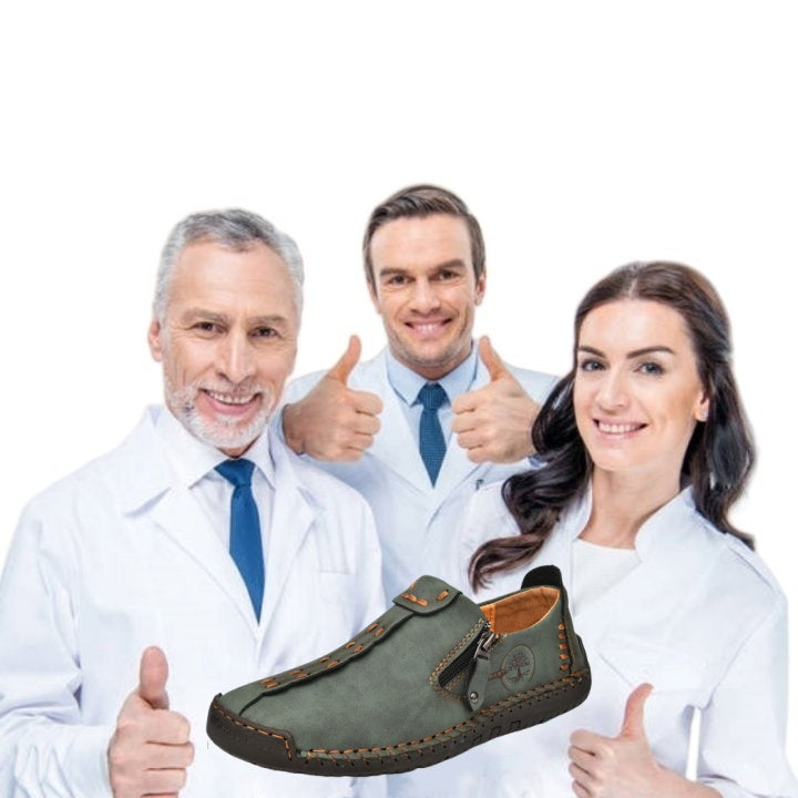【🎉 60% zniżki przez ograniczony czas, tylko dziś. Nie przegap!】 - Męskie buty ortopedyczne wykonane z australijskiej skóry cielęcej. 👞 Komfort chodzenia i ulga w bólu ✅