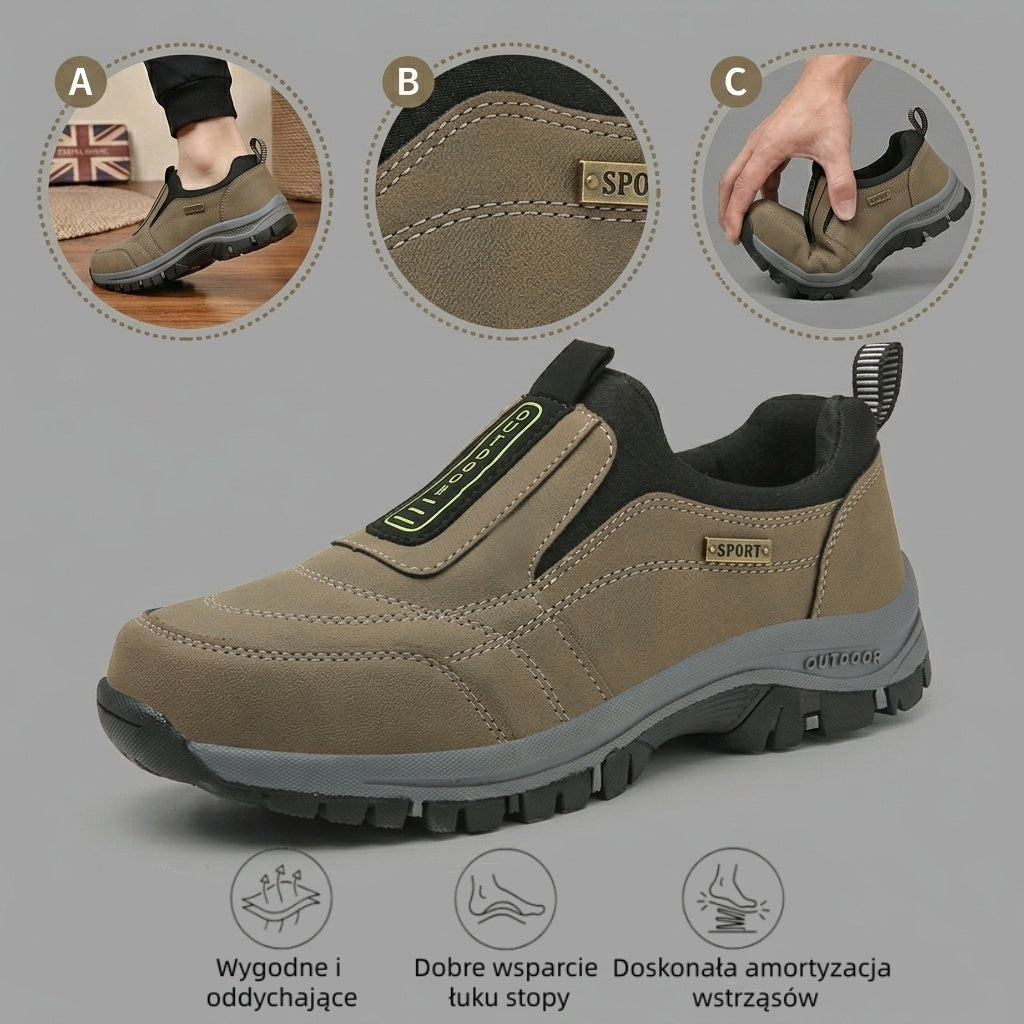 🔥 50% zniżki tylko dziś! Nie przegap! ⏰ Ergonomicznie zaprojektowane buty ortopedyczne – zapewniają naturalne wsparcie łuku stopy 👞 Skutecznie łagodzą ból stóp