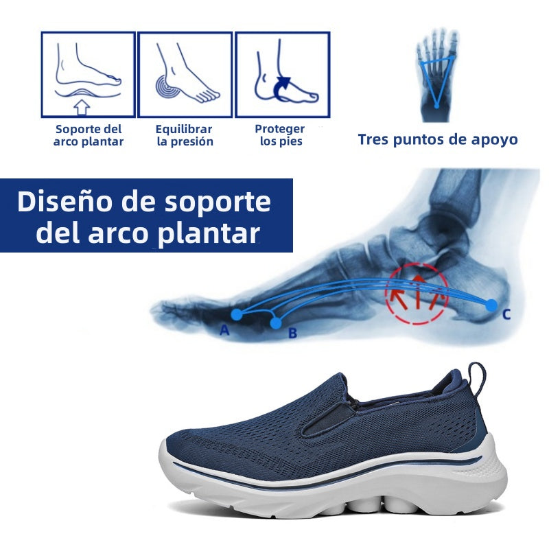 🔥 Zapatos ortopédicos con diseño ergonómico. ⏰ Malla ligera y transpirable. 👞 Tallas completas: camina con confianza
