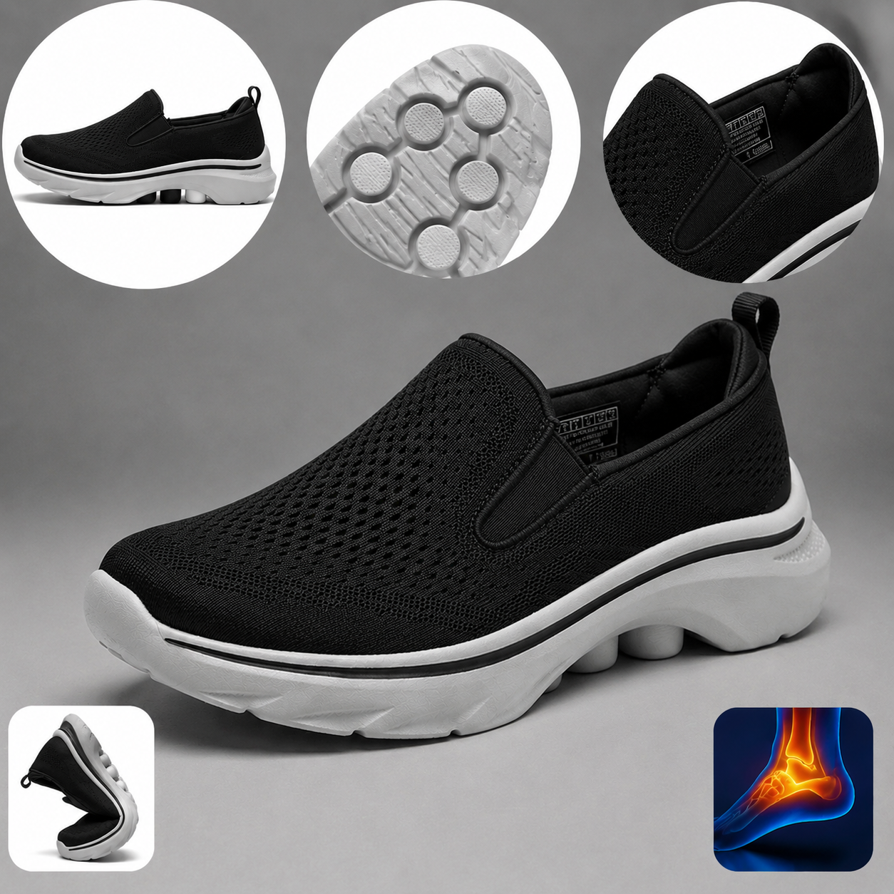 🔥 Zapatos ortopédicos con diseño ergonómico. ⏰ Malla ligera y transpirable. 👞 Tallas completas: camina con confianza