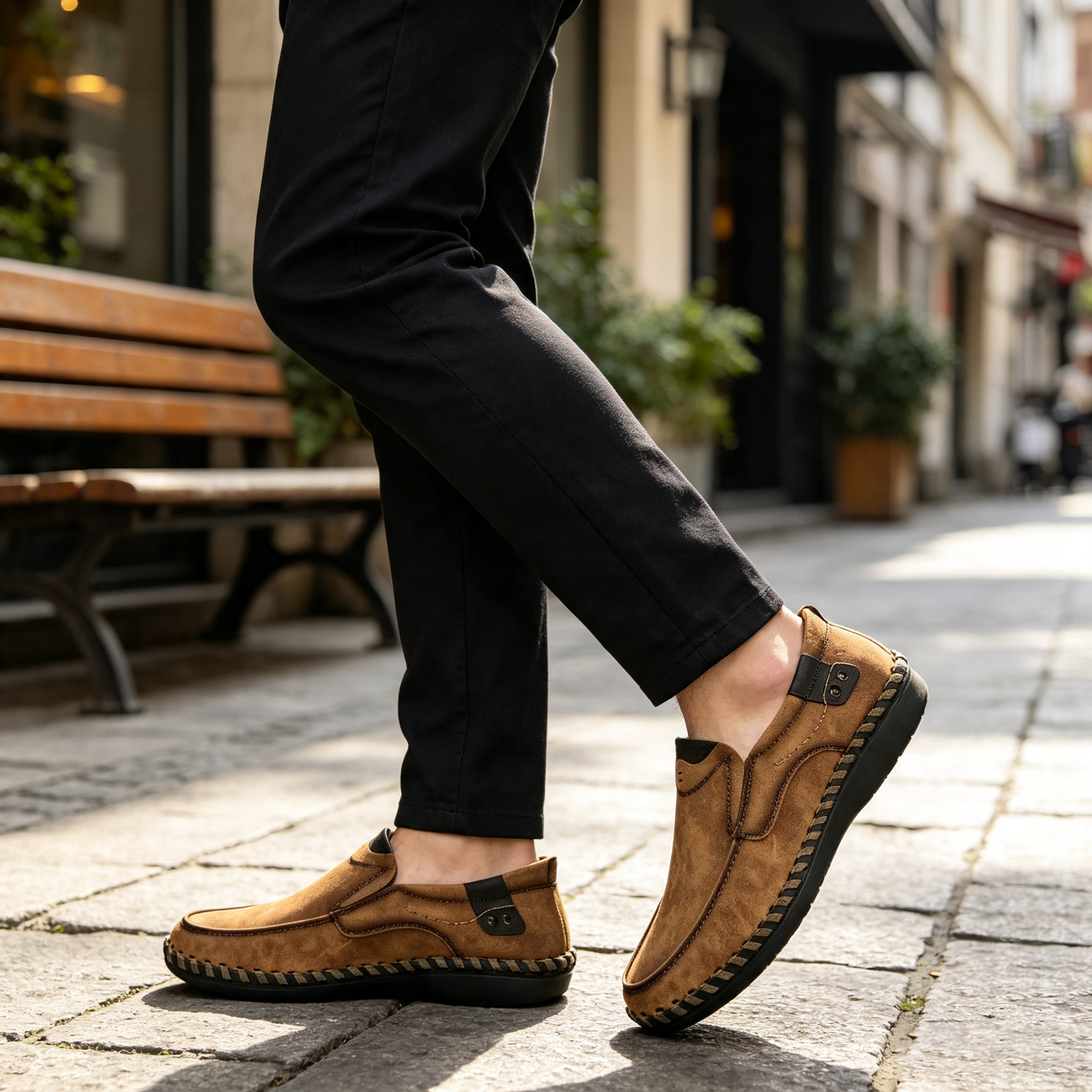 Wygodne buty ortopedyczne — ergonomiczne podparcie łuku stopy, łagodzące ból, szeroki krój, który nie uciska stóp.