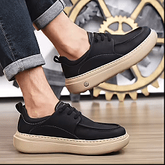 🔥 Męskie buty ze skóry cielęcej, ręcznie robione w Australii 👞 Inteligentne uśmierzanie bólu, łatwe zakładanie i zdejmowanie ✅ W pełni korygujące: wodoodporne i antypoślizgowe