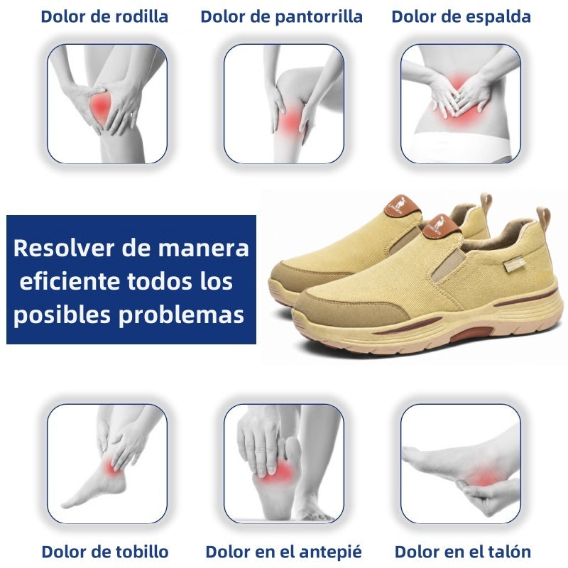 🔥Zapatos ortopédicos de diseño ergonómico⏰ Diseño con soporte para el arco del pie + zapatillas de lona transpirables 👞 Amplia gama de tallas: camina con confianza