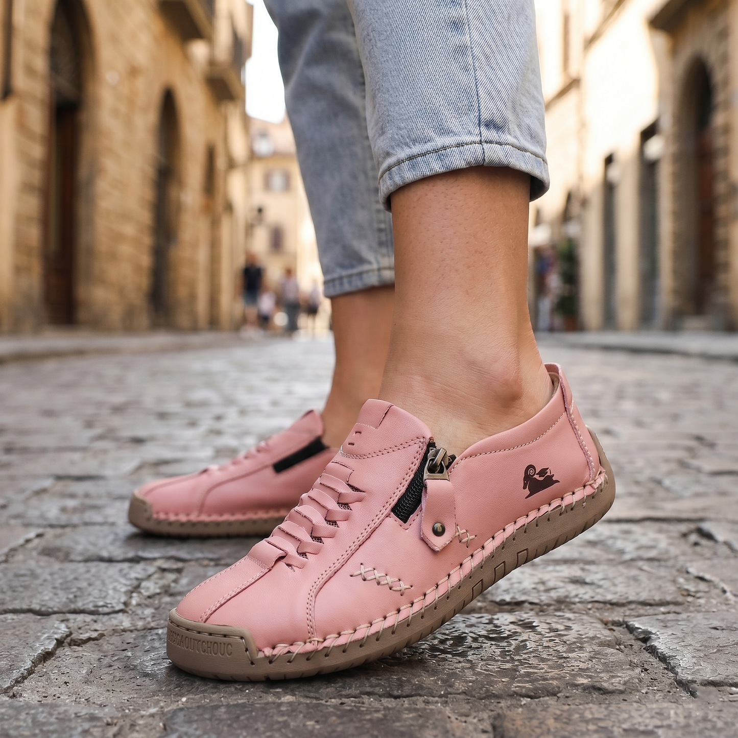🔥 Dzisiejsza oferta specjalna: 60% zniżki! 🎁 Damskie skórzane mokasyny zapinane na suwak, wygodne, ergonomiczne buty, wsuwane, codzienne buty do chodzenia