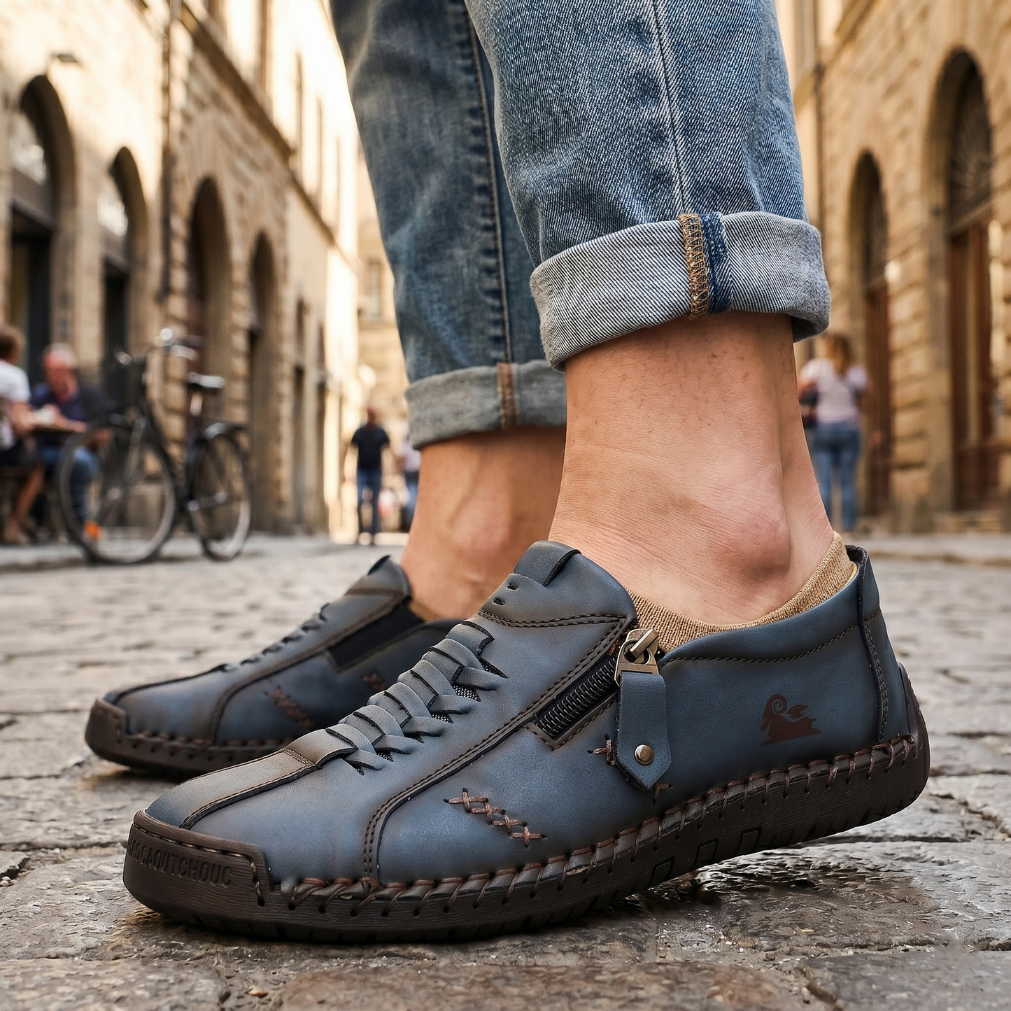 🔥 Dzisiejsza oferta specjalna: 60% zniżki! 🎁 Damskie skórzane mokasyny zapinane na suwak, wygodne, ergonomiczne buty, wsuwane, codzienne buty do chodzenia