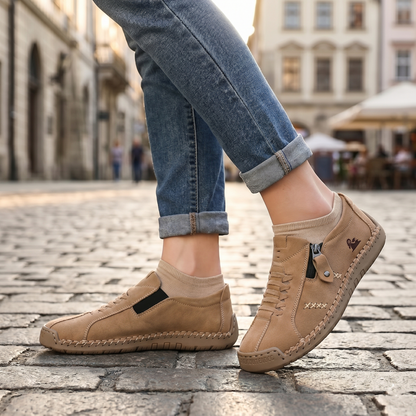 🔥 Dzisiejsza oferta specjalna: 60% zniżki! 🎁 Damskie skórzane mokasyny zapinane na suwak, wygodne, ergonomiczne buty, wsuwane, codzienne buty do chodzenia