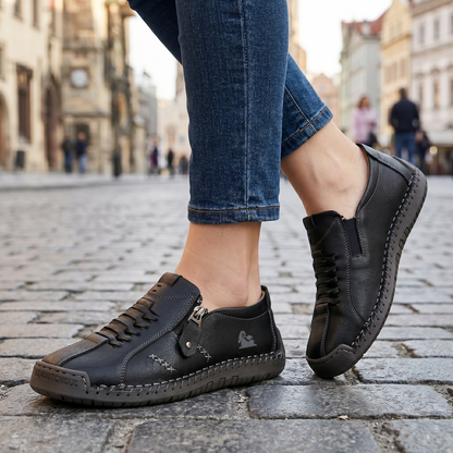 🔥 Dzisiejsza oferta specjalna: 60% zniżki! 🎁 Damskie skórzane mokasyny zapinane na suwak, wygodne, ergonomiczne buty, wsuwane, codzienne buty do chodzenia