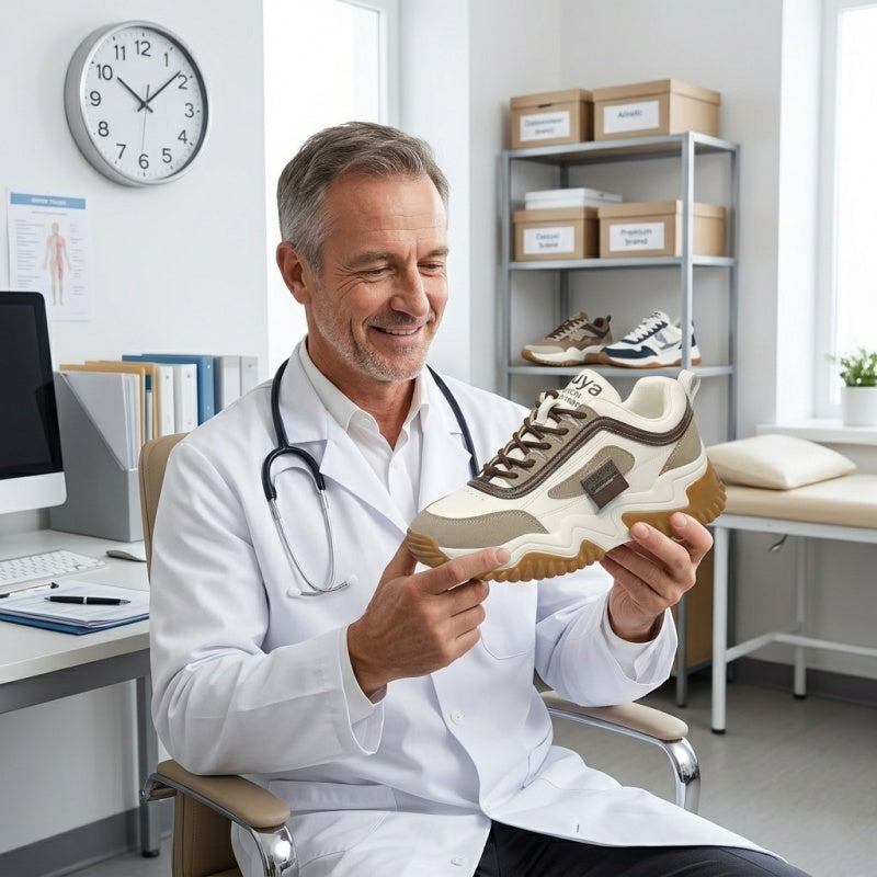 🔥 50% zniżki tylko dziś! Nie przegap! ⏰ Ergonomicznie zaprojektowane buty ortopedyczne – zapewniają naturalne wsparcie łuku stopy 👞 Skutecznie łagodzą ból stóp