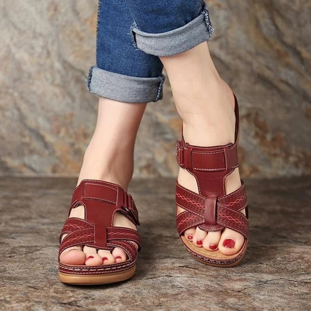 [🎁Dziś połowa ceny - nie przegap] Ergonomicznie zaprojektowane sandały ortopedyczne - bezbolesne chodzenie 👞 sprawiają, że chodzenie jest bardziej komfortowe