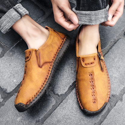 【🎉 60% zniżki przez ograniczony czas, tylko dziś. Nie przegap!】 - Męskie buty ortopedyczne wykonane z australijskiej skóry cielęcej. 👞 Komfort chodzenia i ulga w bólu ✅