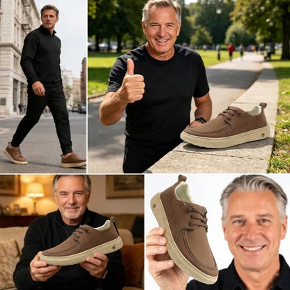 🔥 Męskie buty ze skóry cielęcej, ręcznie robione w Australii 👞 Inteligentne uśmierzanie bólu, łatwe zakładanie i zdejmowanie ✅ W pełni korygujące: wodoodporne i antypoślizgowe