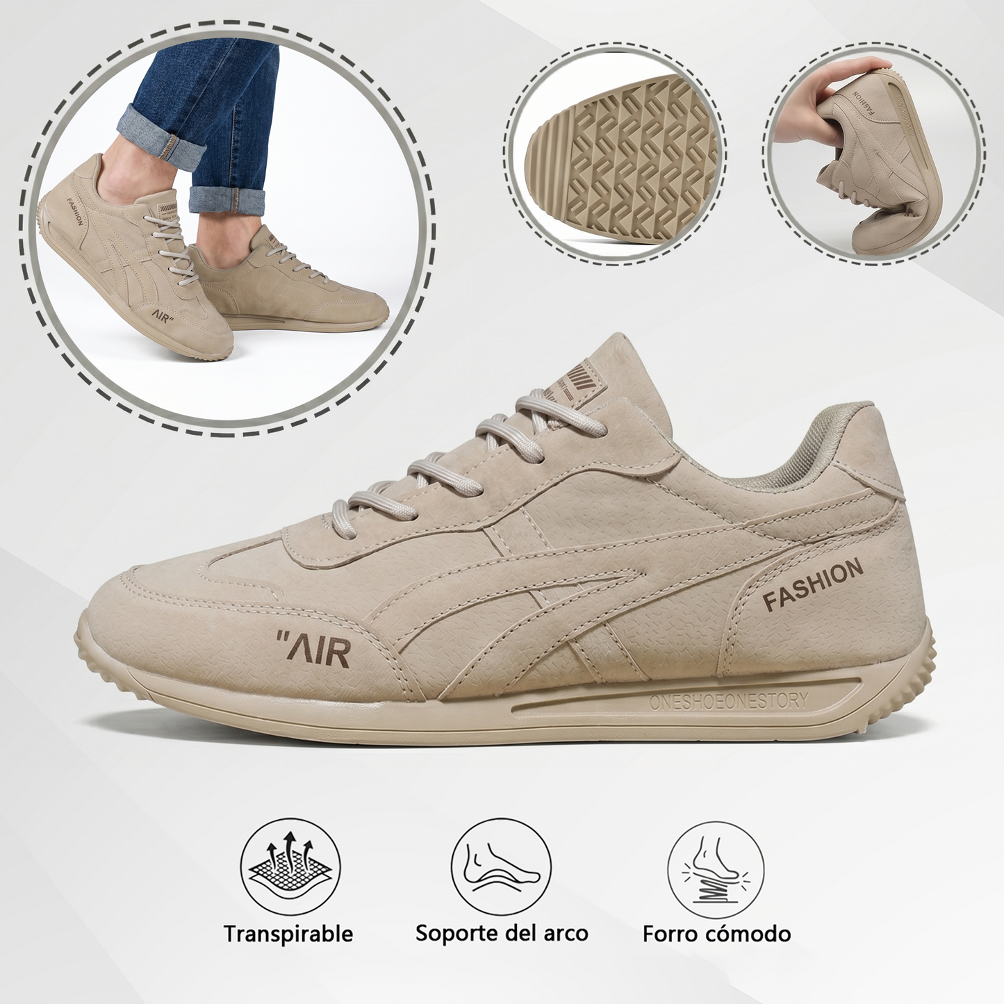 🔥 ¡Oferta especial de hoy con un 60% de descuento 🎁 Zapatos ortopédicos para caminar de hombre ✅ Transpirables y antideslizantes - ¡Dile adiós al dolor de pies y disfruta de comodidad todo el día!