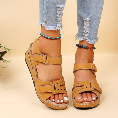 🔥 ¡Oferta Especial por Tiempo Limitado: -50%! 👡 Sandalias de Mujer con Cuña y Plataforma ✅ — Soporte para el Arco Plantar, Cómodas y Transpirables: La Elección Ideal para Paseos Casuales de Verano 👣