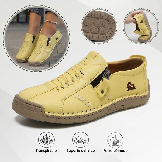 🔥 Dzisiejsza oferta specjalna: 60% zniżki! 🎁 Damskie skórzane mokasyny zapinane na suwak, wygodne, ergonomiczne buty, wsuwane, codzienne buty do chodzenia