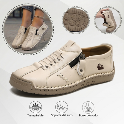 🔥 Dzisiejsza oferta specjalna: 60% zniżki! 🎁 Damskie skórzane mokasyny zapinane na suwak, wygodne, ergonomiczne buty, wsuwane, codzienne buty do chodzenia