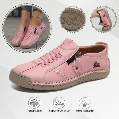 🔥 Dzisiejsza oferta specjalna: 60% zniżki! 🎁 Damskie skórzane mokasyny zapinane na suwak, wygodne, ergonomiczne buty, wsuwane, codzienne buty do chodzenia