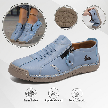 🔥 Dzisiejsza oferta specjalna: 60% zniżki! 🎁 Damskie skórzane mokasyny zapinane na suwak, wygodne, ergonomiczne buty, wsuwane, codzienne buty do chodzenia